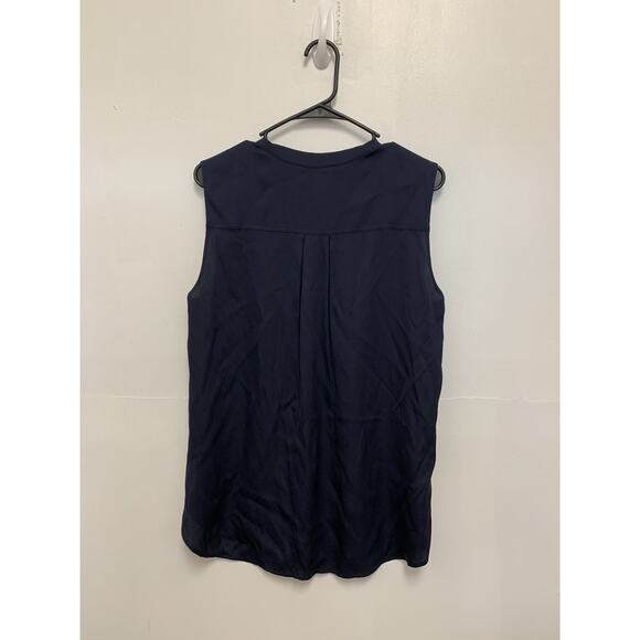 Vince Blue Sleeveless V-neck Tunic Top Lightweight Flowy Size Large - Picture 4 of 4